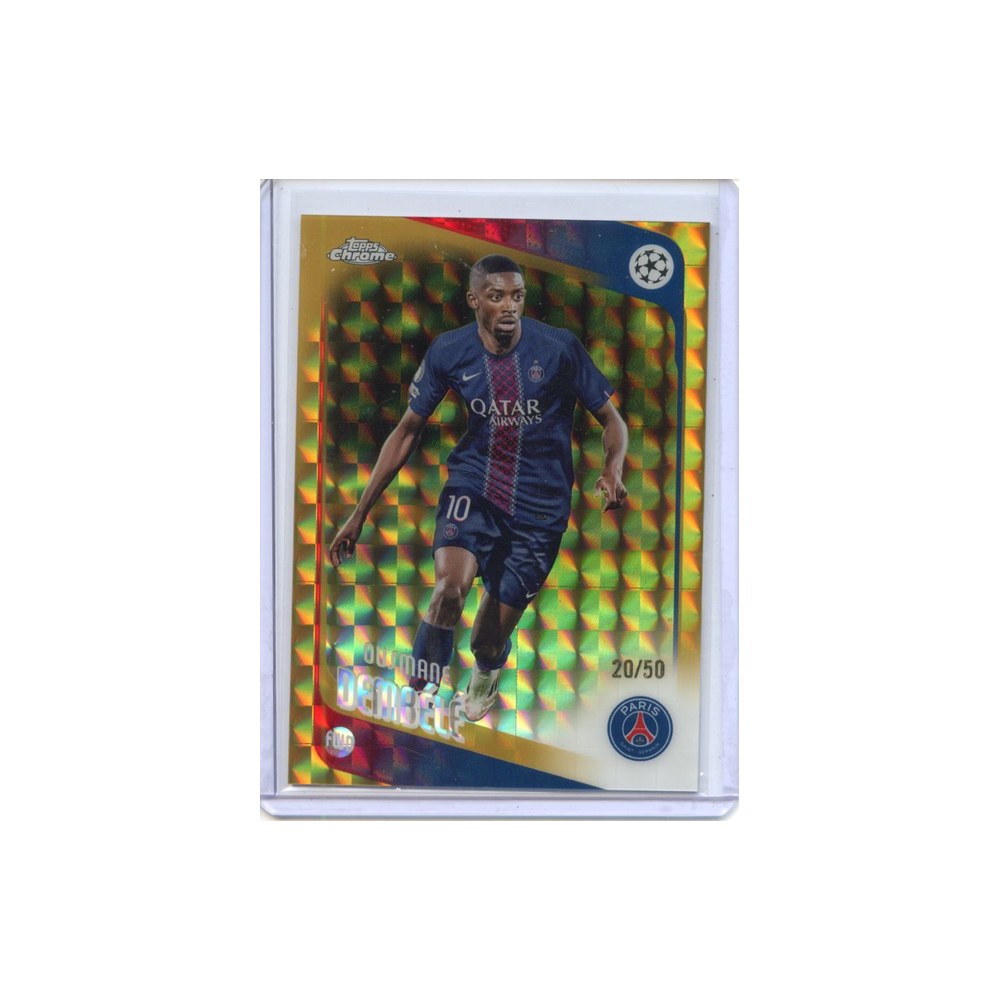Ousmane-Dembele-Gold-Geometric-/50-2025-Topps-Chrome-Vorderseite