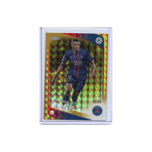 Ousmane-Dembele-Gold-Geometric-/50-2025-Topps-Chrome-Vorderseite