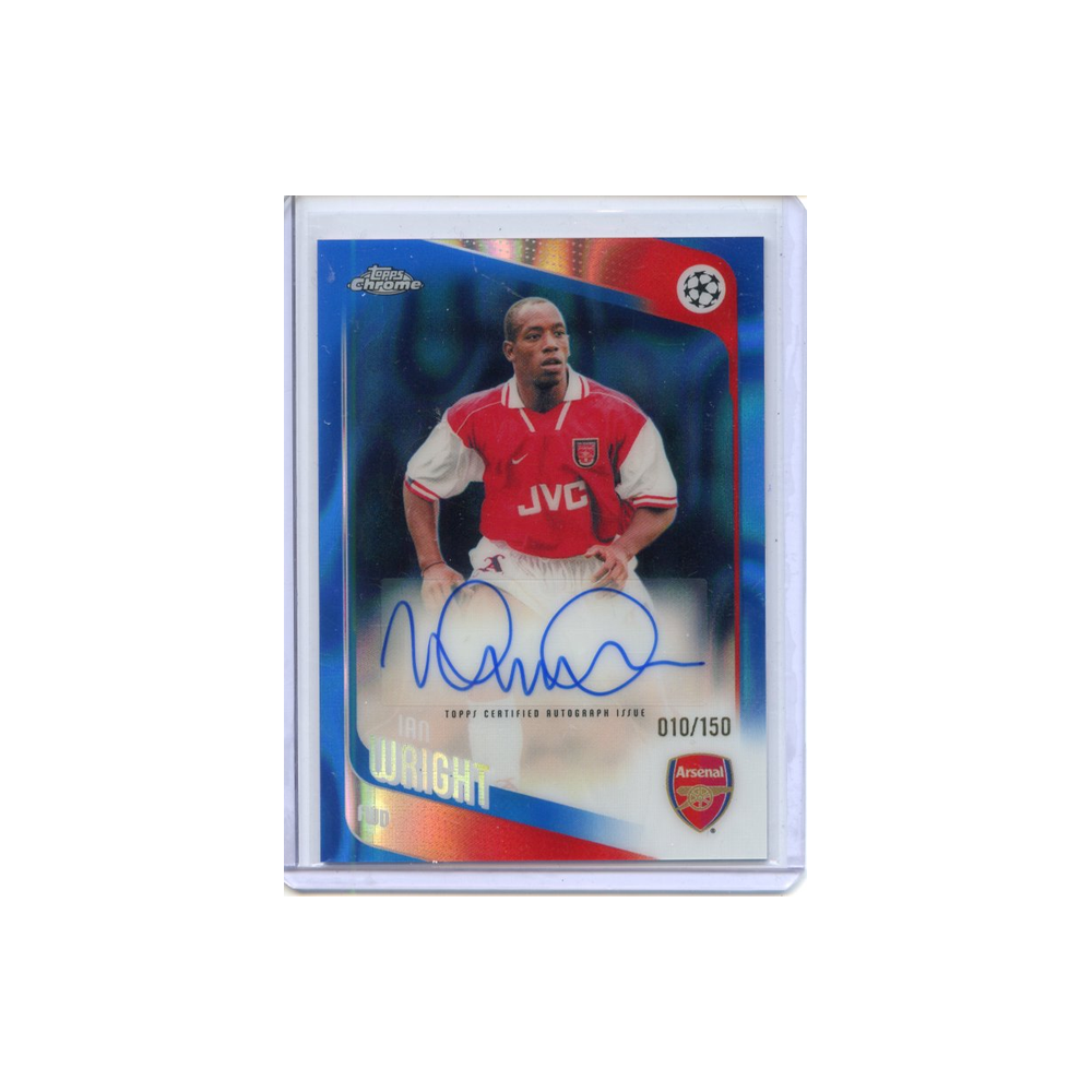 Ian-Wright-Autograph-Blue-Lava-/150-2025-Topps-Chrome-Vorderseite