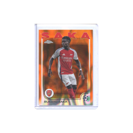 Bukayo-Saka-Orange-Lava-/25-2025-Topps-Chrome-Vorderseite