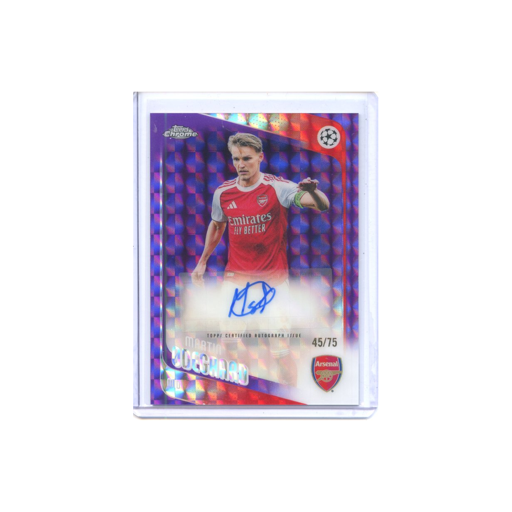 Martin-Odegaard-Autograph-Purple-Geometric-/75-2025-Topps-Chrome-Vorderseite