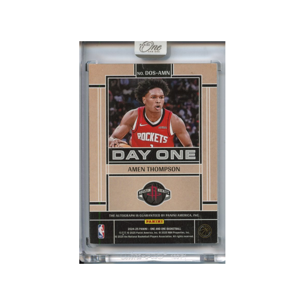 Amen-Thompson-Autograph-Day-One-1/1-2024-One-and-One-Rückseite