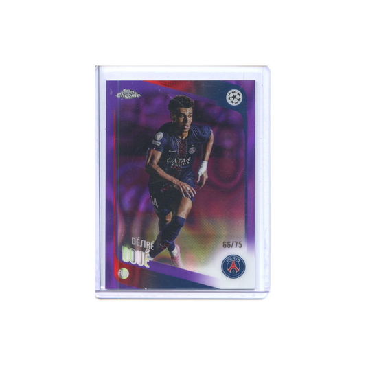 Desire-Doue-Purple-Lava-/75-2025-Topps-Chrome-Vorderseite
