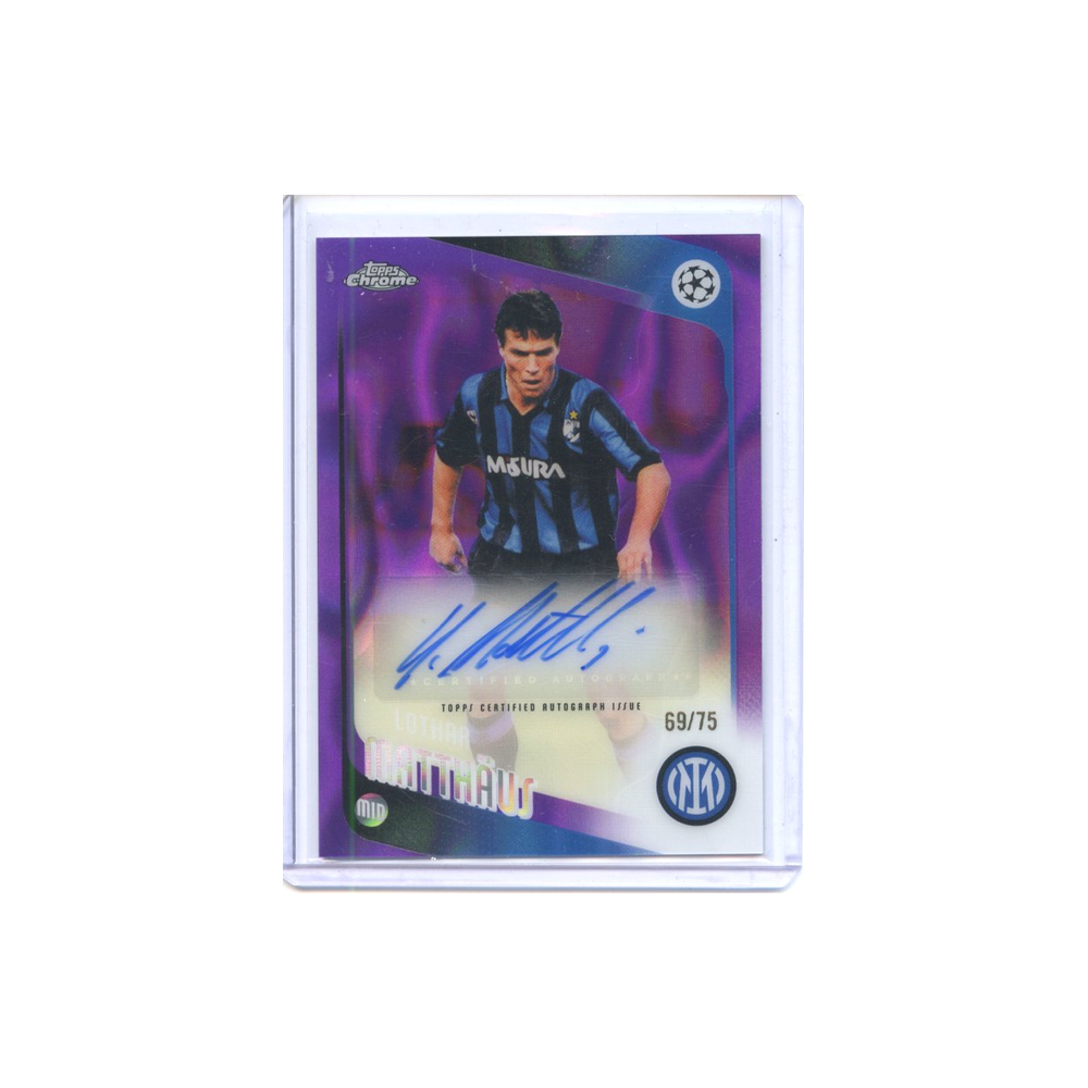 Lothar-Matthaus-Autograph-Purple-Lava-/75-2025-Topps-Chrome-Vorderseite