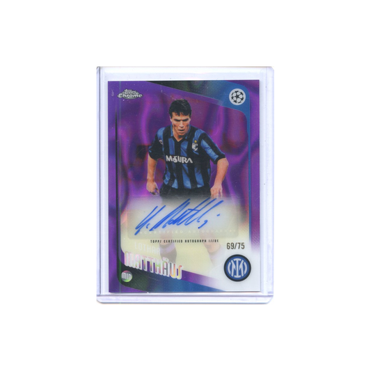 Lothar-Matthaus-Autograph-Purple-Lava-/75-2025-Topps-Chrome-Vorderseite