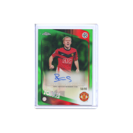 Paul-Scholes-Autograph-Green-Lava-/99-2025-Topps-Chrome-Vorderseite