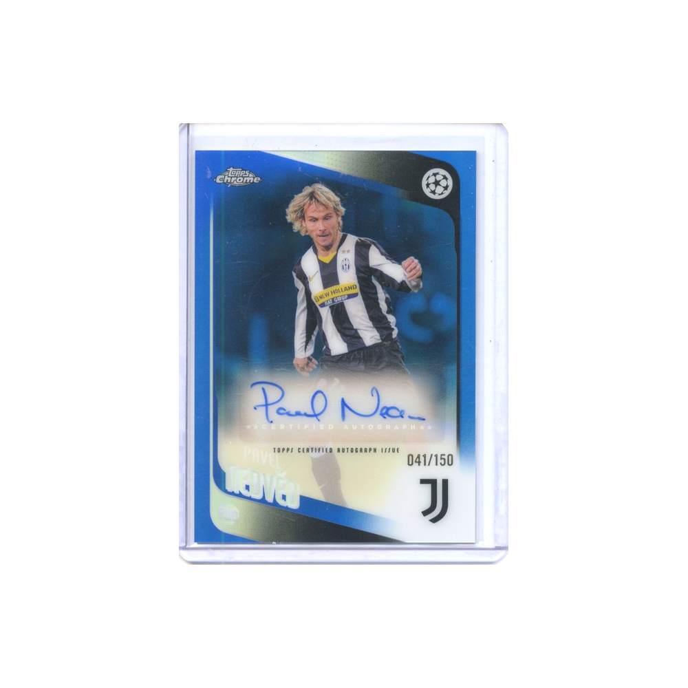 Pavel-Nedved-Autograph-Blue-/150-2025-Topps-Chrome-Vorderseite
