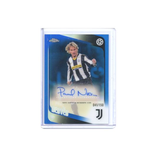 Pavel-Nedved-Autograph-Blue-/150-2025-Topps-Chrome-Vorderseite
