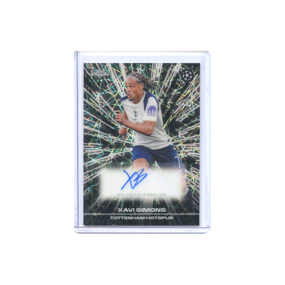 Xavi-Simons-Autograph-Black-Lazer-2025-Topps-Chrome-Vorderseite