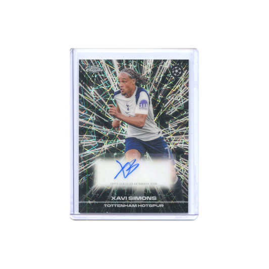 Xavi-Simons-Autograph-Black-Lazer-2025-Topps-Chrome-Vorderseite