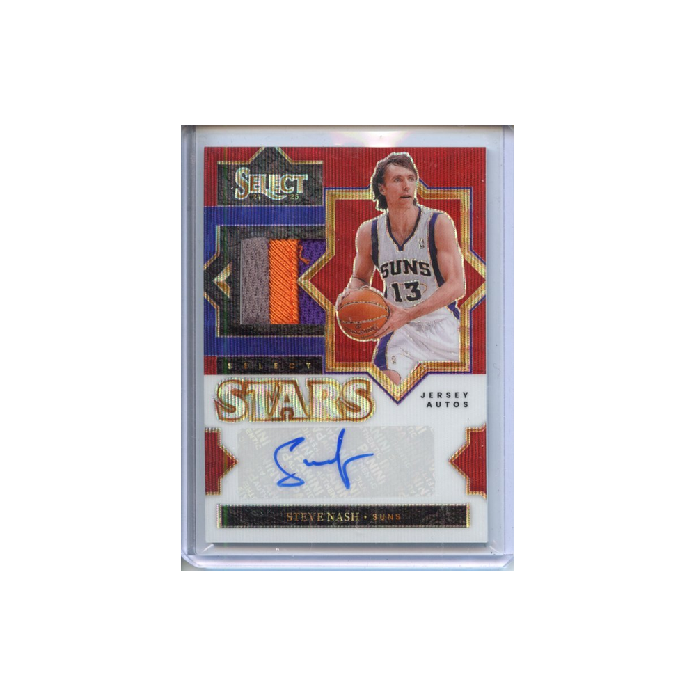 Steve-Nash-Patch-Autograph-Red-Wave-Stars-/30-2024-Select-Vorderseite