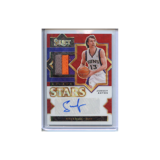 Steve-Nash-Patch-Autograph-Red-Wave-Stars-/30-2024-Select-Vorderseite