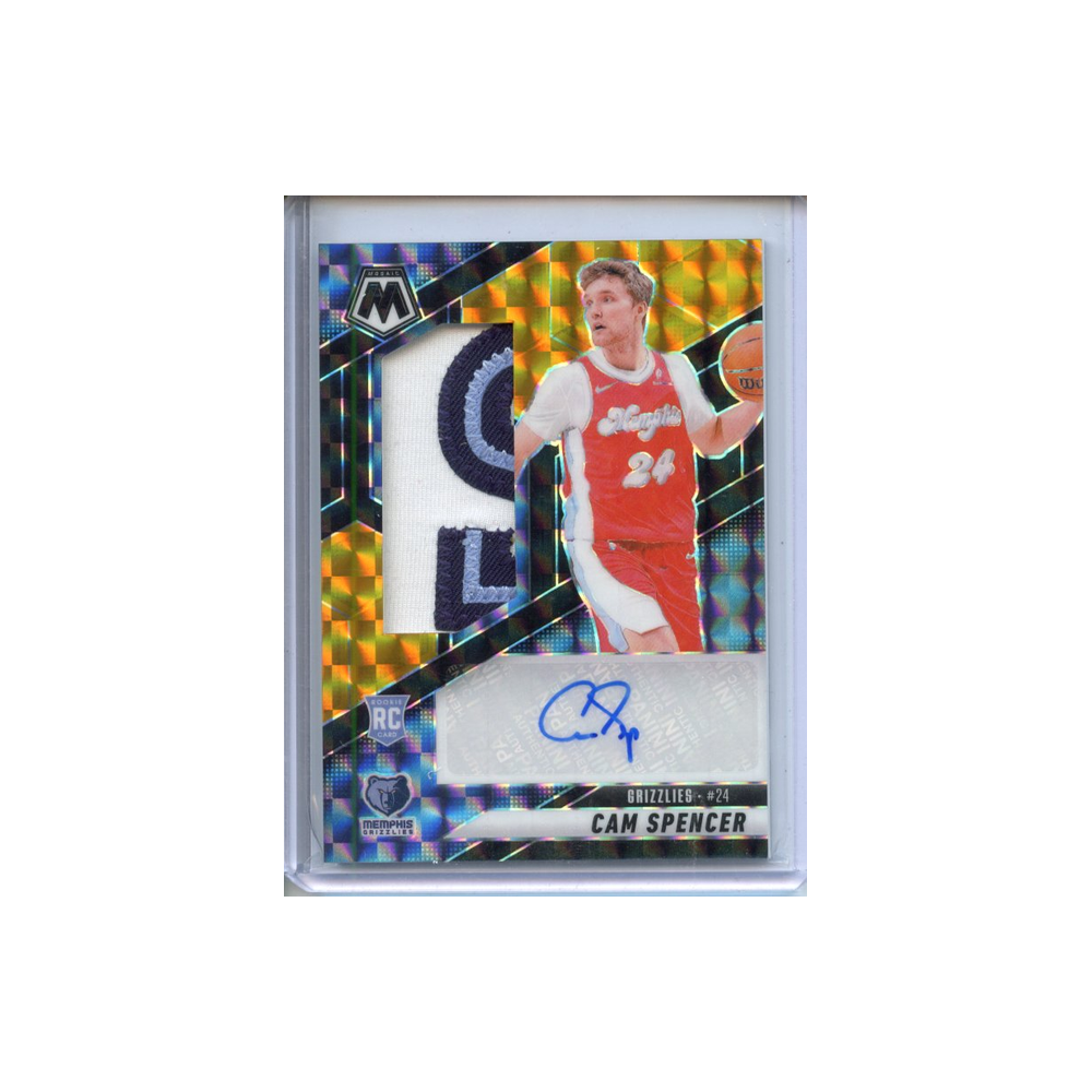 Cam-Spencer-Patch-Autograph-Gold/Blue-/8-2024-Mosaic-Vorderseite