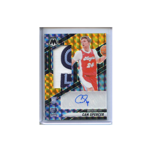 Cam-Spencer-Patch-Autograph-Gold/Blue-/8-2024-Mosaic-Vorderseite