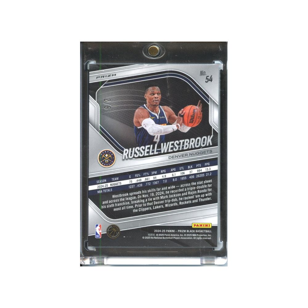 Russell-Westbrook-Black-Gold-/5-2024-Prizm-Black-Rückseite