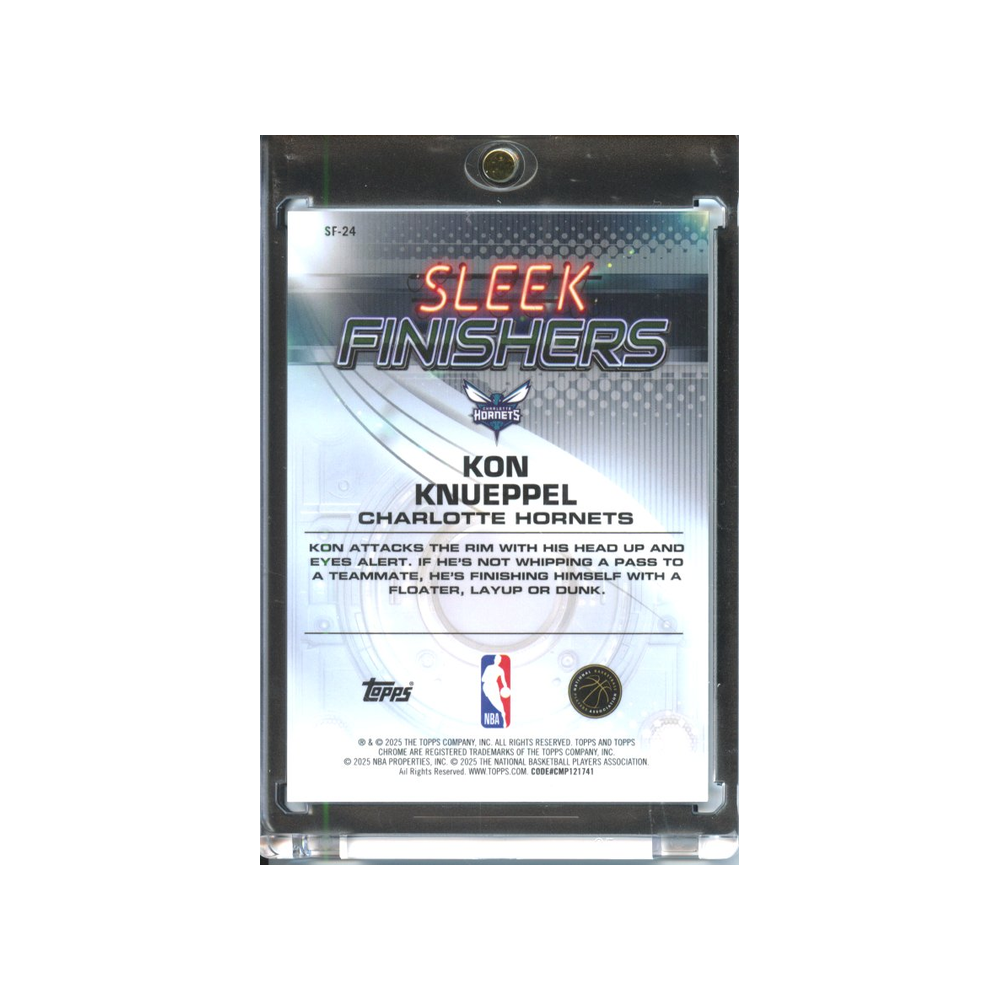 Kon-Knueppel-Sleek-Finishers-/99-2025-Topps-Chrome-Rückseite