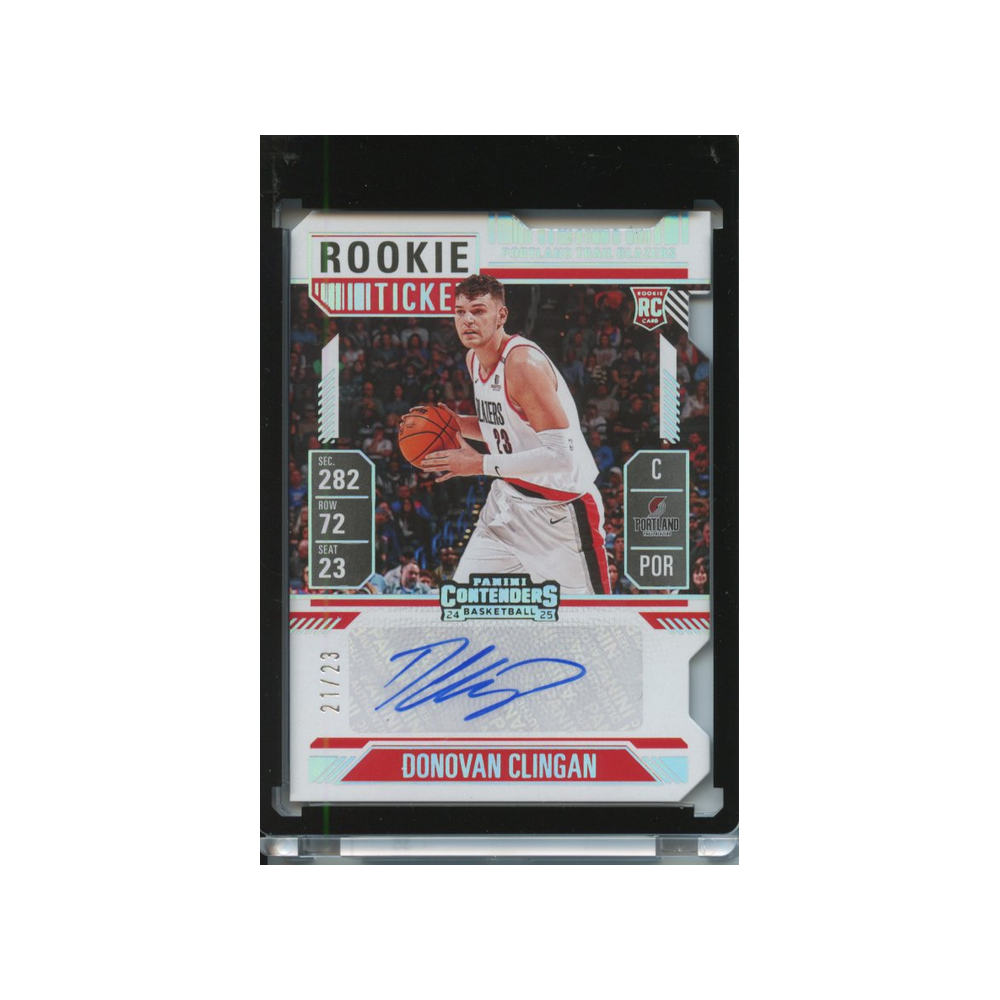Donovan-Clingan-Autograph-Rookie-Ticket-/23-2024-Silhouette-Vorderseite