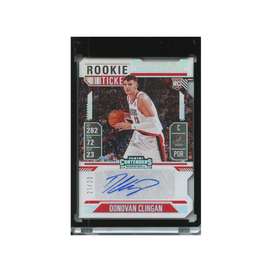 Donovan-Clingan-Autograph-Rookie-Ticket-/23-2024-Silhouette-Vorderseite