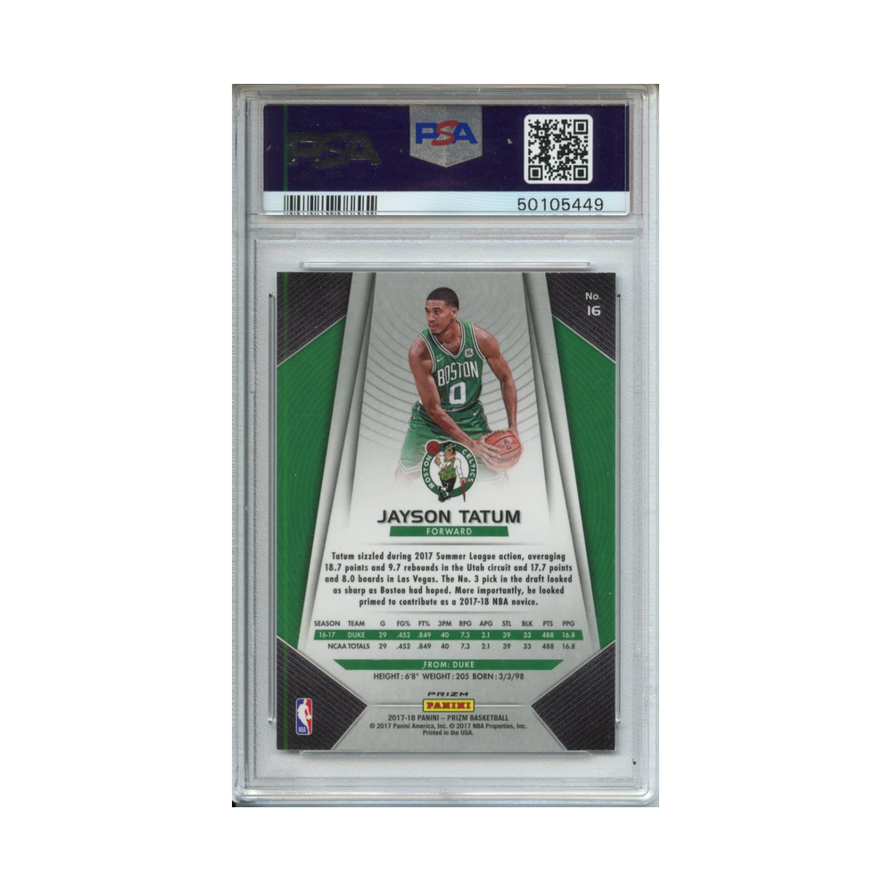 Jayson-Tatum-Red-White-Blue-Prizm-2017-Panini-Prizm-PSA-9-Rückseite