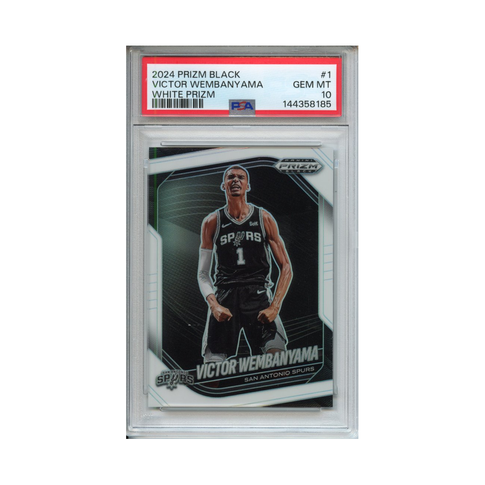 Victor-Wembanyama-White-Prizm-2024-Prizm-Black-PSA-10-Vorderseite