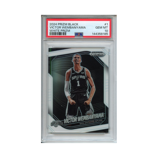 Victor-Wembanyama-White-Prizm-2024-Prizm-Black-PSA-10-Vorderseite