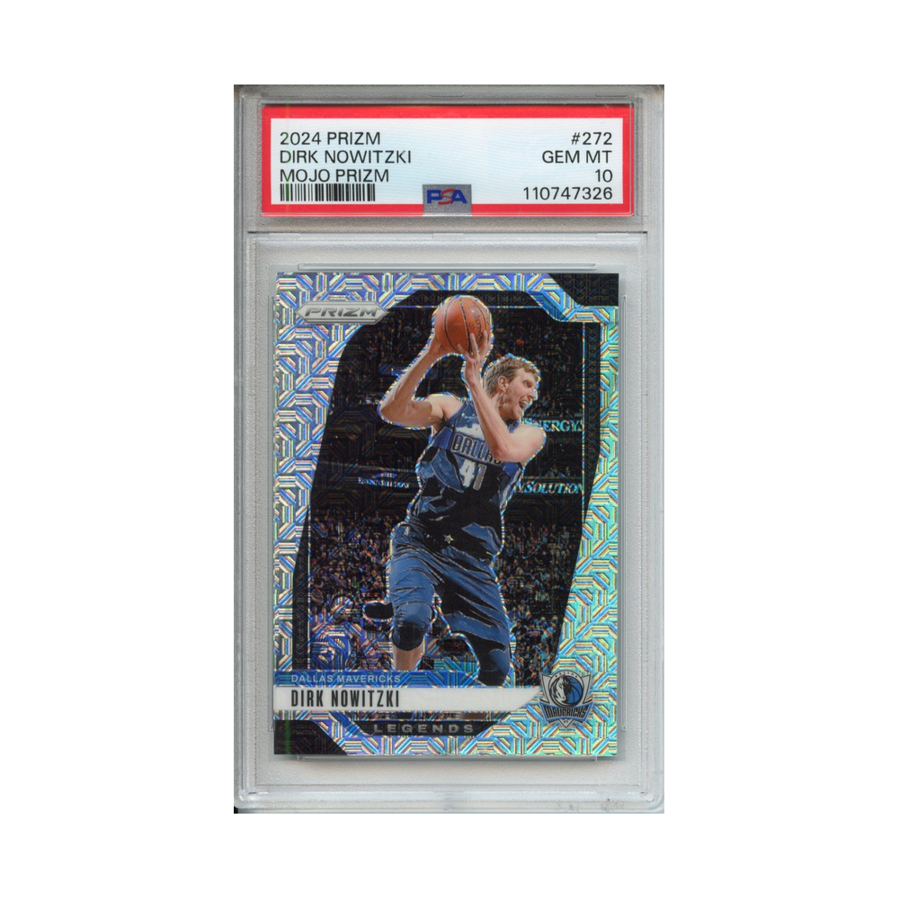 Dirk-Nowitzki-Mojo-Prizm-2024-Prizm-PSA-10-Vorderseite