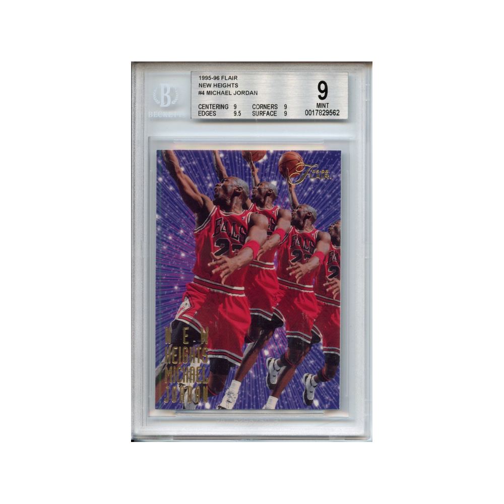 Michael-Jordan-New-Heights-1995-96-Flair-BGS-9-Vorderseite