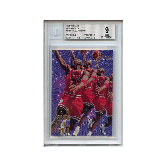 Michael-Jordan-New-Heights-1995-96-Flair-BGS-9-Vorderseite