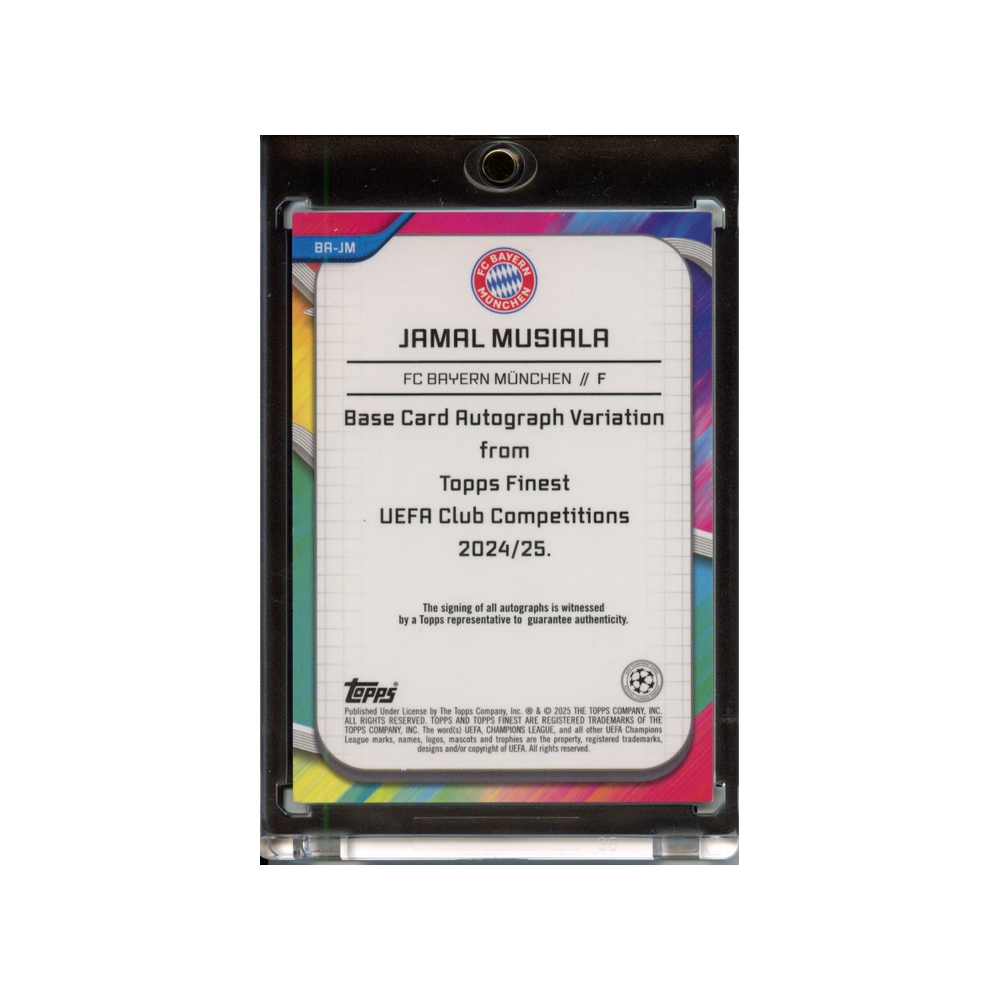Jamal-Musiala-Autograph-Magenta-/75-2024-Topps-Finest-Rückseite