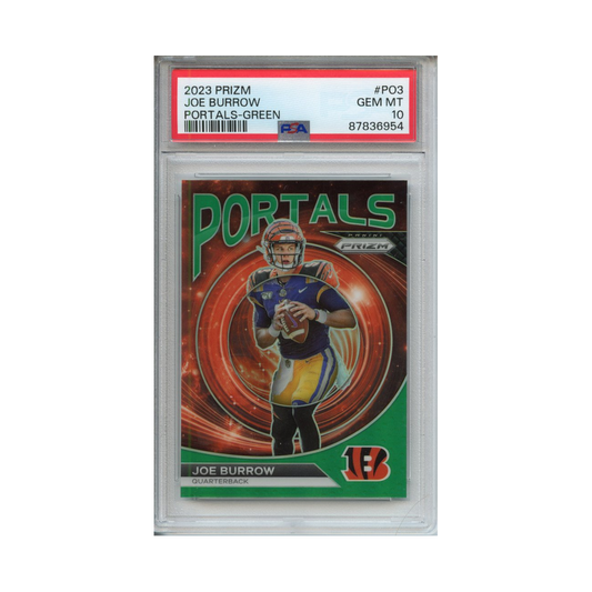 Joe-Burrow-Portals-Green-2023-Prizm-PSA-10-Vorderseite