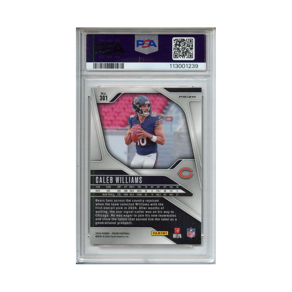 Caleb-Williams-Lazer-Prizm-2024-Prizm-PSA-8-Rückseite