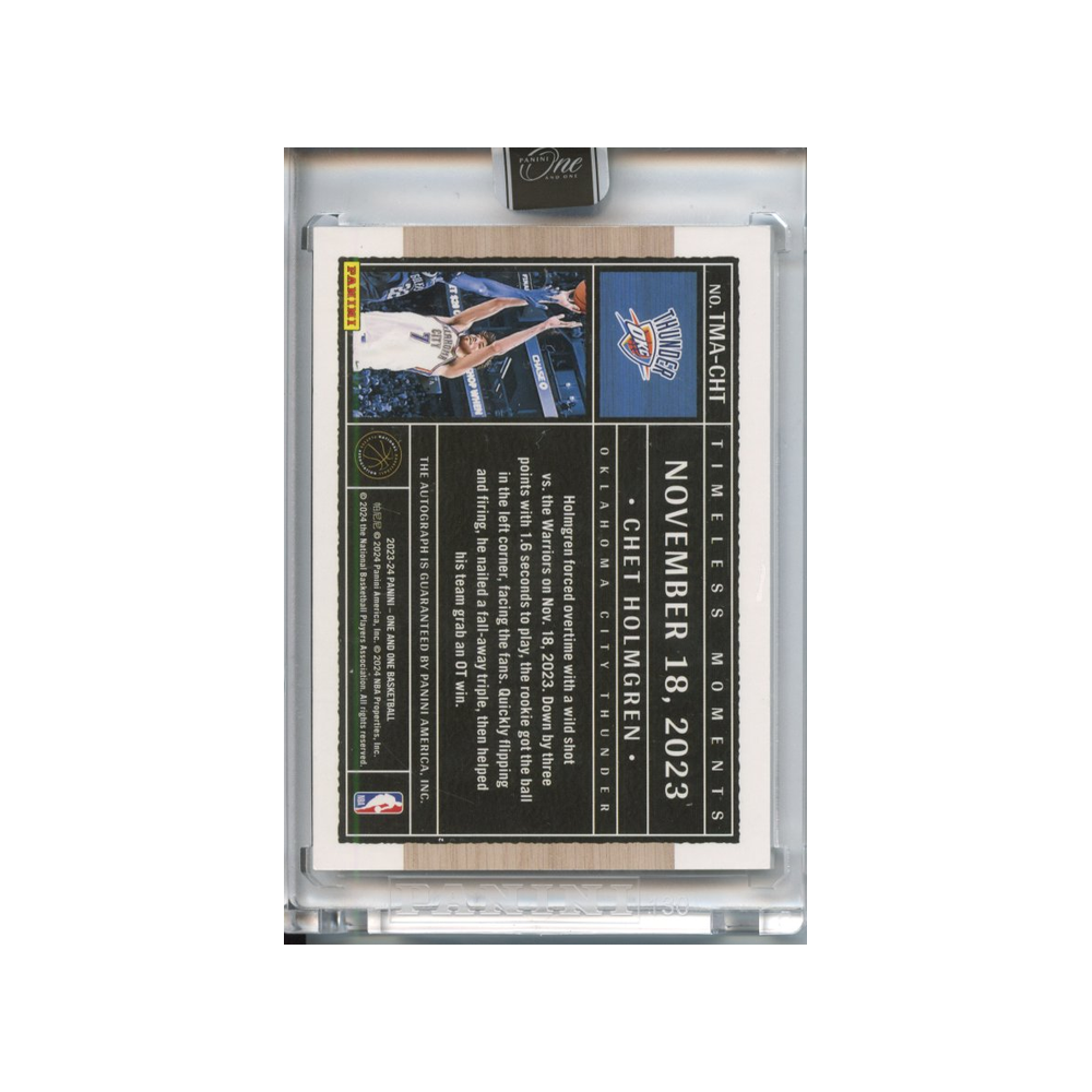 Chet-Holmgren-Autograph-Timeless-Moments-/35-2023-One-and-One-Rückseite