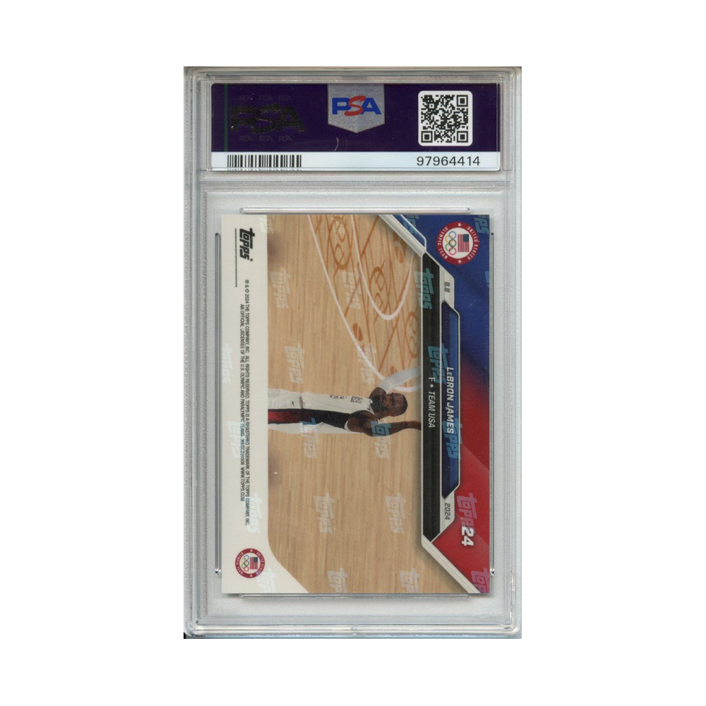 Lebron-James-2024-Topps-Now-Olympics-#1-PSA-10-Rückseite