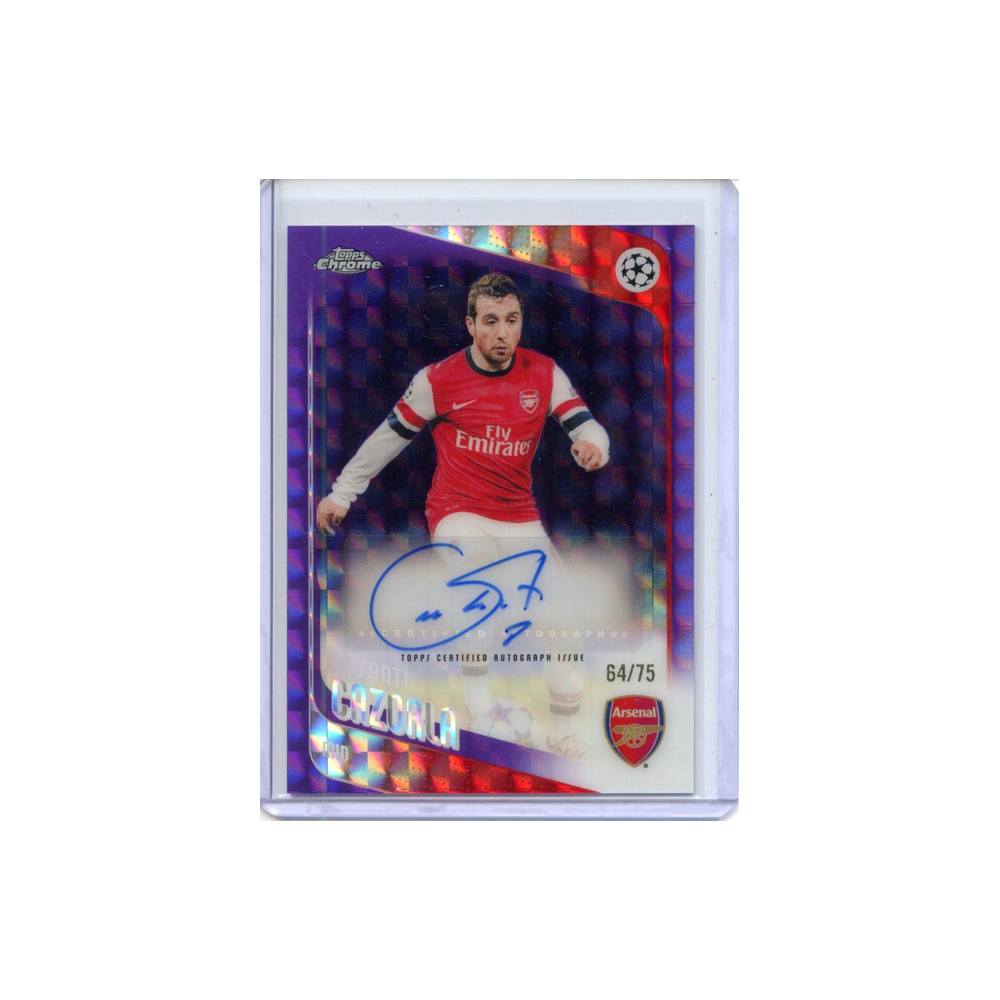 Santi-Cazorla-Autograph-Purple-Geometric-/75-2025-Topps-Chrome-Vorderseite