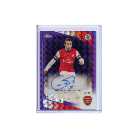 Santi-Cazorla-Autograph-Purple-Geometric-/75-2025-Topps-Chrome-Vorderseite