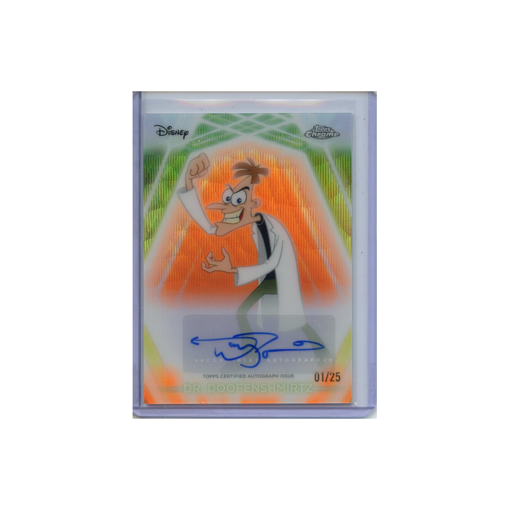 Dr.-Doofenshmirtz-Autograph-Neon-Wave-/25-2026-Topps-Chrome-Disney-Vorderseite