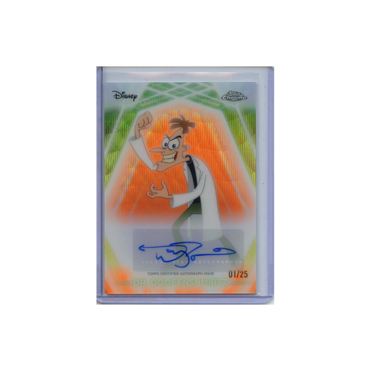 Dr.-Doofenshmirtz-Autograph-Neon-Wave-/25-2026-Topps-Chrome-Disney-Vorderseite