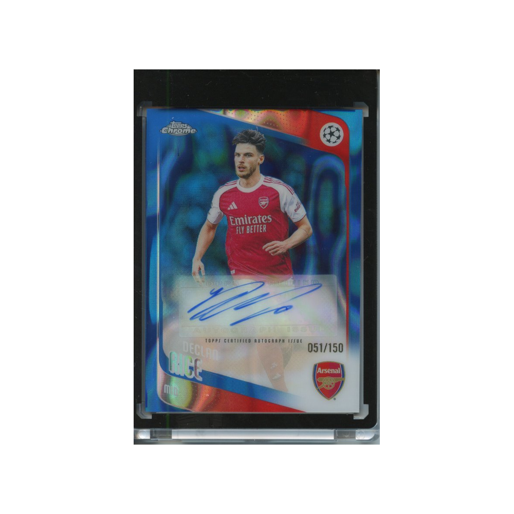 Declan-Rice-Autograph-Blue-Lava-/150-2025-Topps-Chrome-Vorderseite