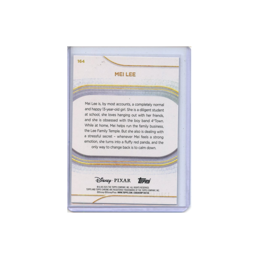 Mei-Lee-Blue-Refractor--/150-2025-Topps-Chrome-Rückseite