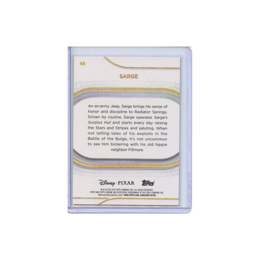 Sarge-Blue-Refractor-/150-2025-Topps-Chrome-Rückseite