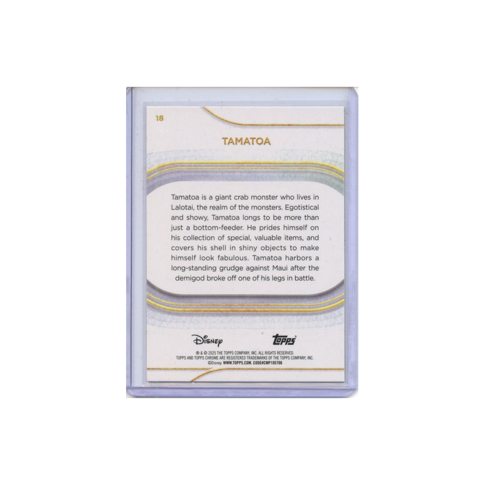 Tamatoa-Green-Refractor-/99-2025-Topps-Chrome-Rückseite