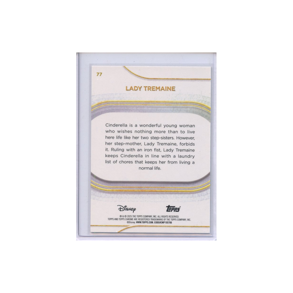 Lady-Tremaine-Yellow-Refractor-/275-2025-Topps-Chrome-Rückseite