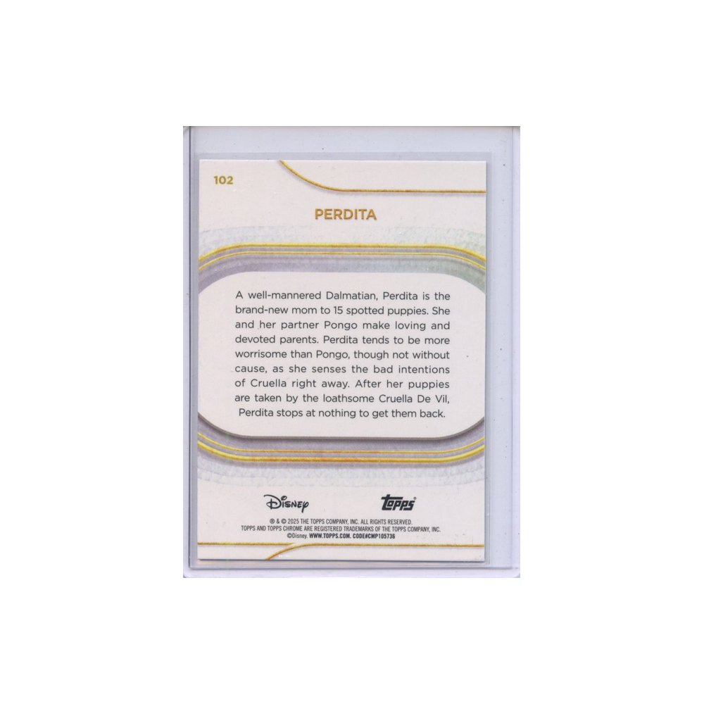 Perdita-Yellow-Refractor-/275-2025-Topps-Chrome-#2-Rückseite