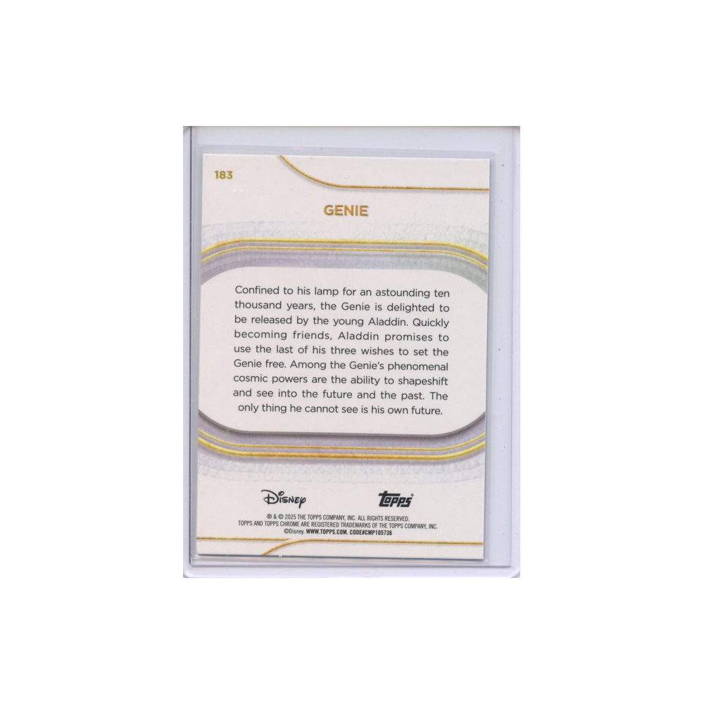 Genie-Yellow-Refractor-/275-2025-Topps-Chrome-#1-Rückseite