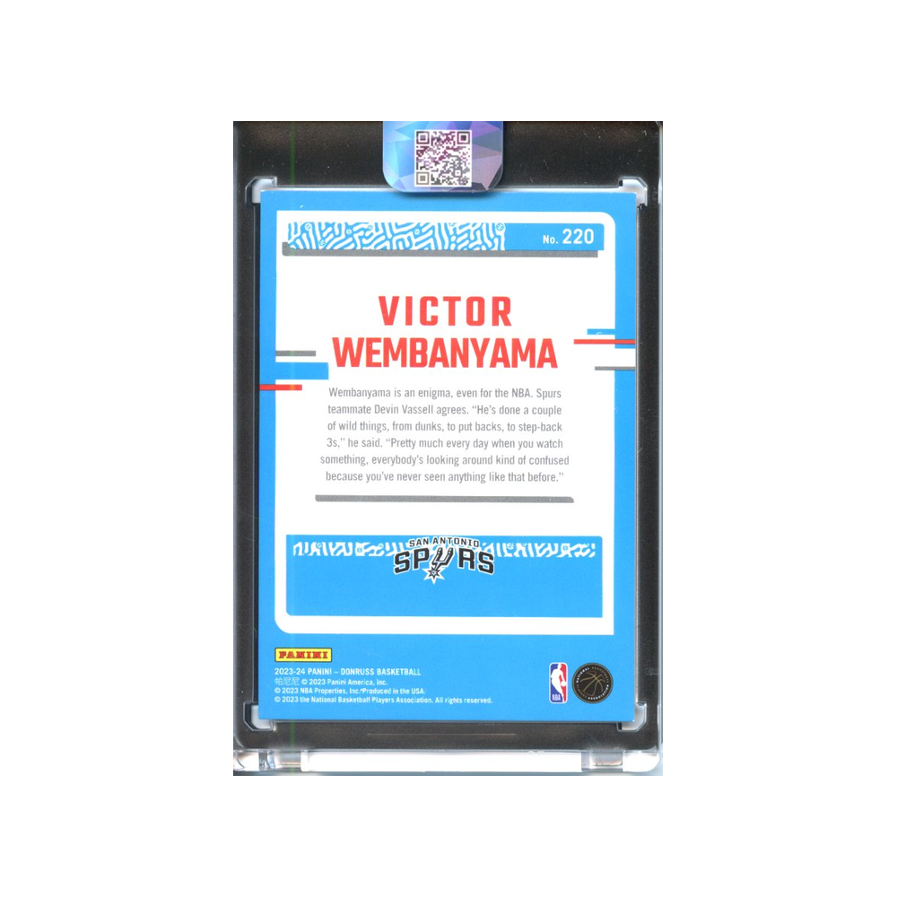 Victor-Wembanyama-Red-Choice-/99-2023-Donruss-Rückseite