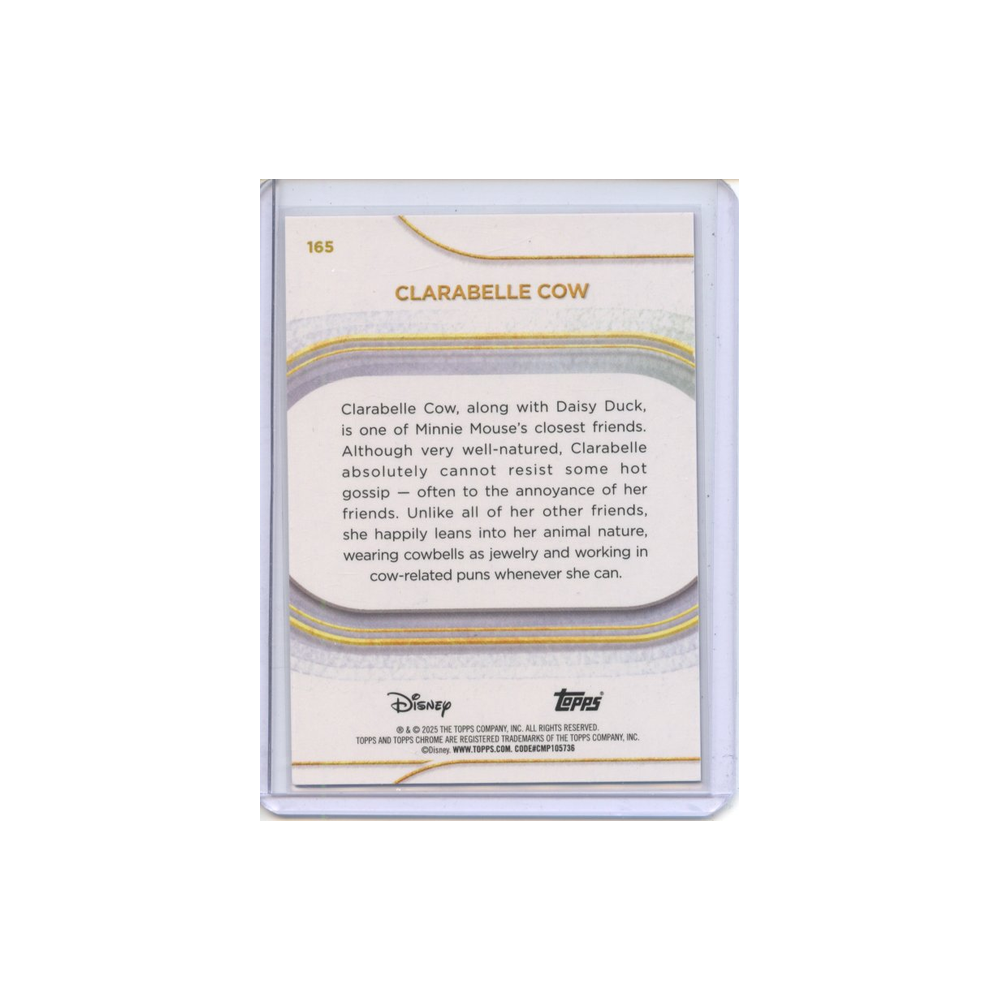 Clarabelle-Cow-Pink-Refractor-/250-2025-Topps-Chrome-Rückseite