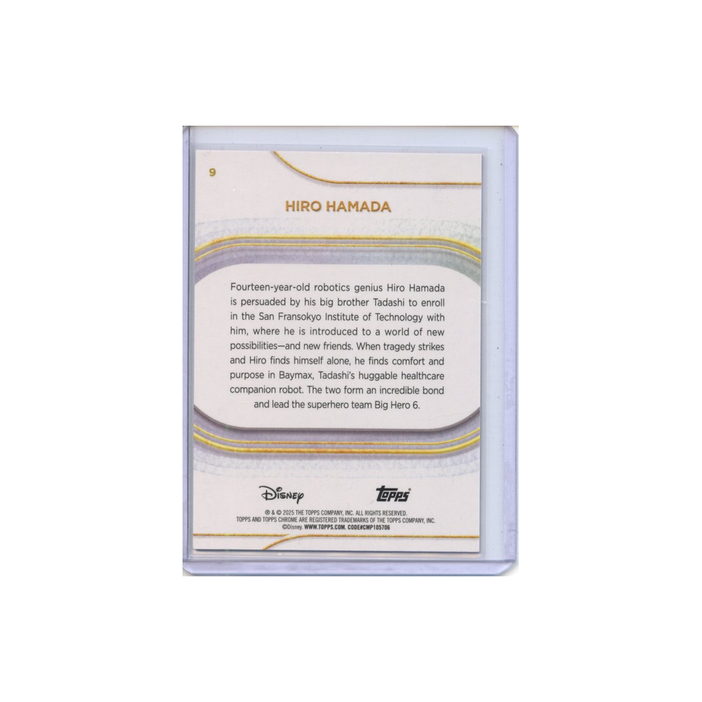 Hiro-Hamada-Pink-Refractor-/250-2025-Topps-Chrome-Rückseite