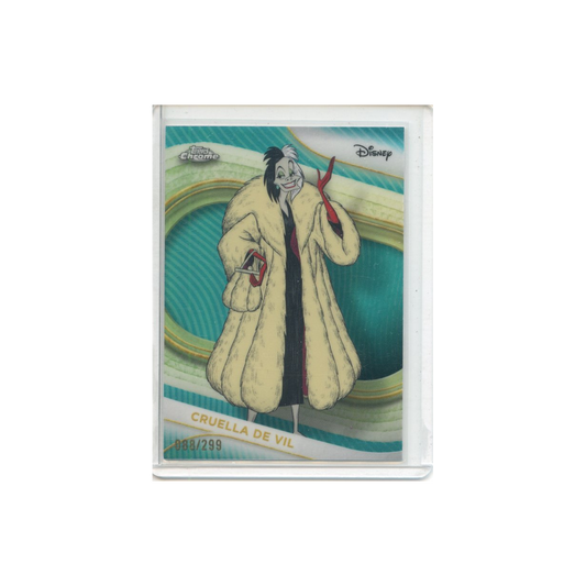 Cruella-de-Vil-Teal-Refractor-/299-2025-Topps-Chrome-Vorderseite