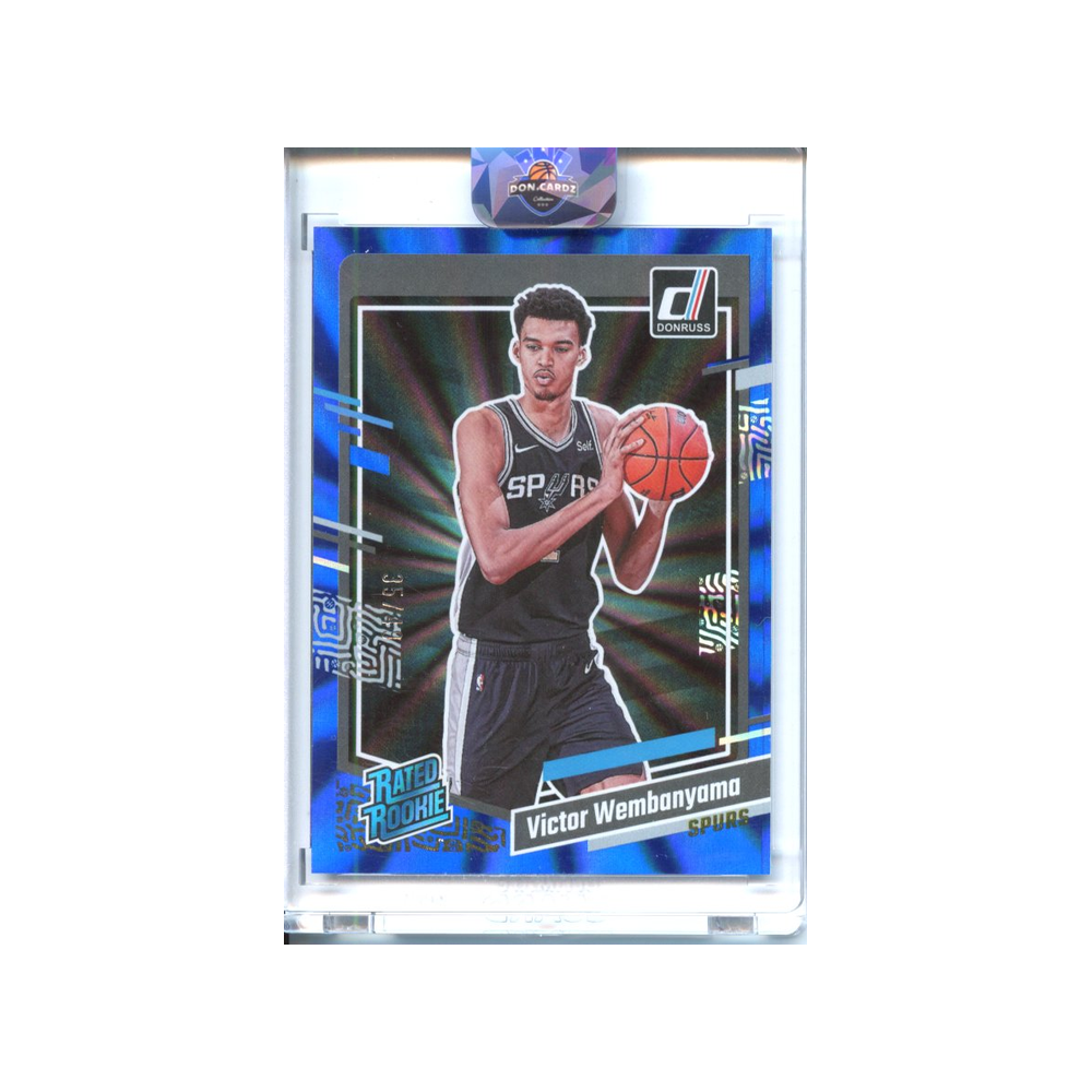 Victor-Wembanyama-Holo-Blue-Laser-/49-2023-Donruss-Vorderseite