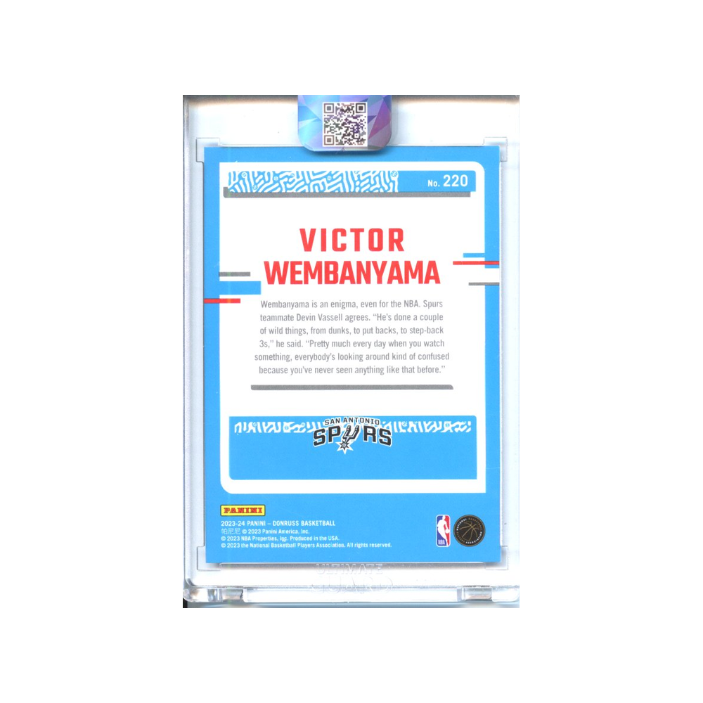 Victor-Wembanyama-Holo-Blue-Laser-/49-2023-Donruss-Rückseite